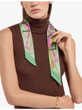 Bvlgari Serpenti Mini Shelley silk-twill scarf, imported from the UK