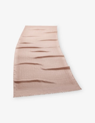 Lettere Maxi Light Silk Stole Scarf - PINK
