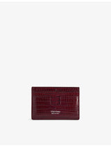 selfridges Tom Ford Croc-Embossed Leather Card Holder- Buy online at McGrocer