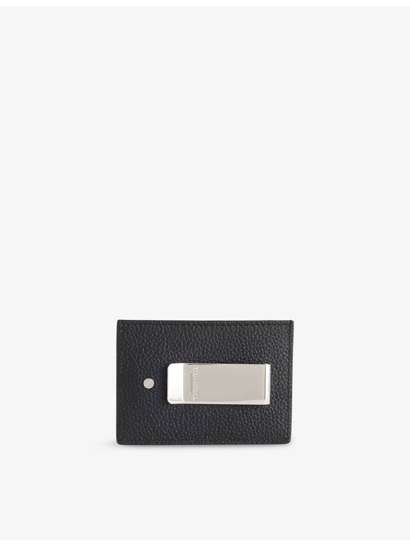 Tom Ford logo clip leather card holder, imported from the UK