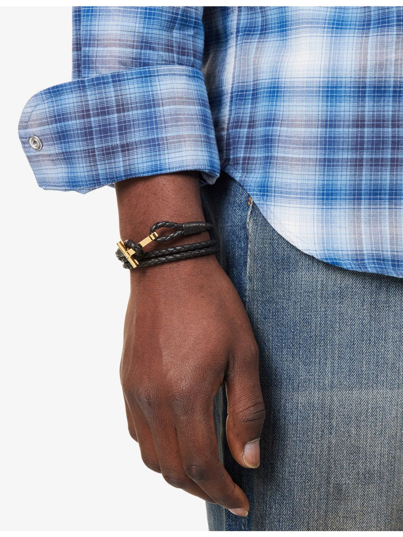 Tom Ford braided leather bracelet 60cm - British product