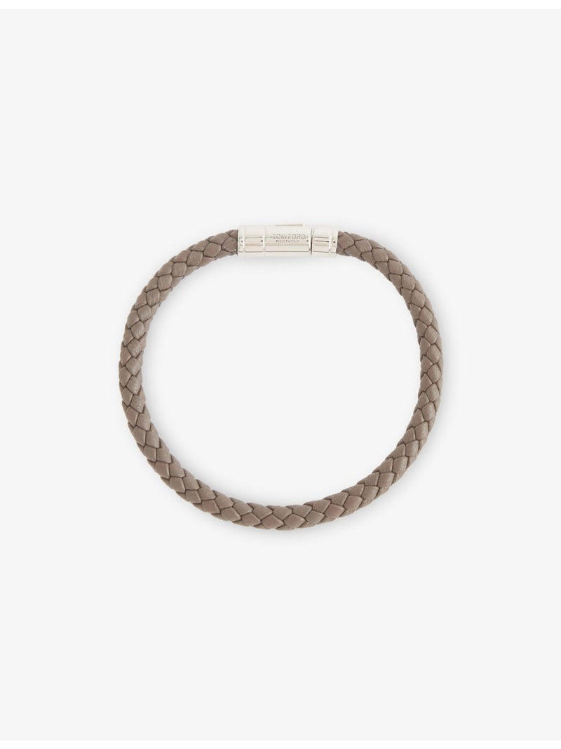 Tom Ford woven tubular leather bracelet, imported from the UK