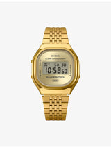 selfridges Casio A140WEG-9A Stainless-Steel Quartz Watch 39mm- Buy online at McGrocer
