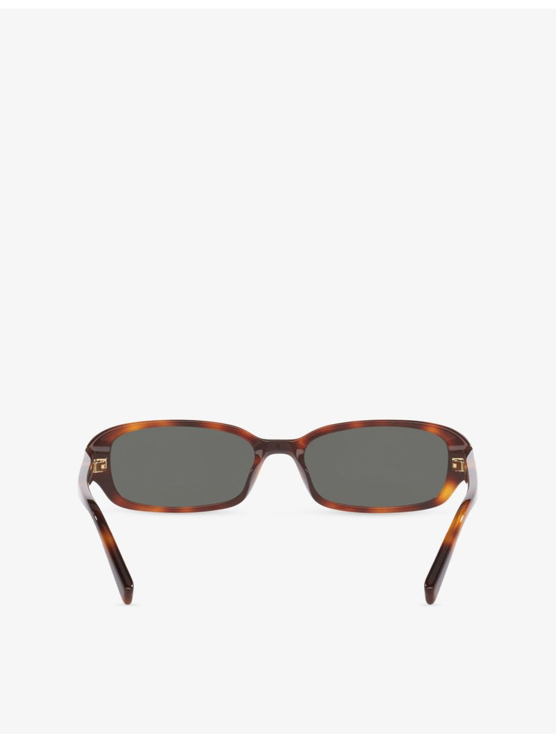 Saint Laurent SL 872 oval acetate sunglasses in tortoiseshell - British product