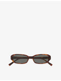 Saint Laurent SL 872 oval acetate sunglasses in tortoiseshell - British product