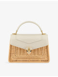 Serpenti Forever Mini Leather And Calla Crystal Top-Handle Bag