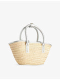 Jacquemus Le Petit Panier Soli straw basket bag, imported from the UK
