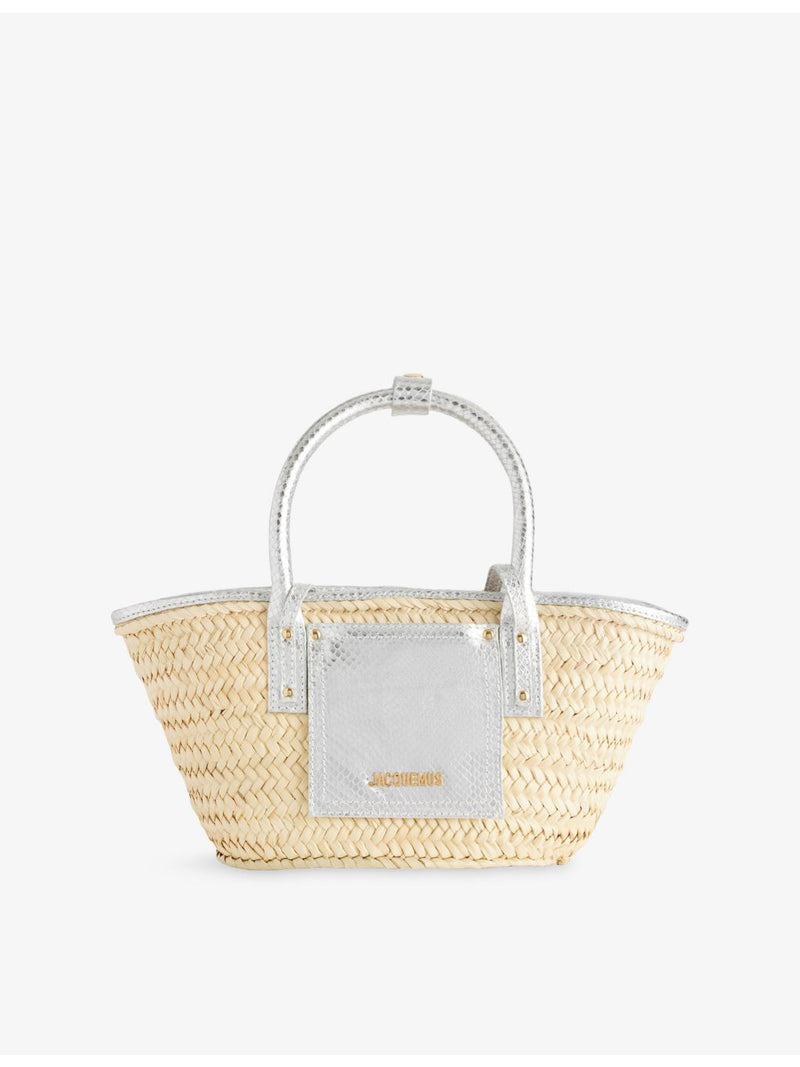 Jacquemus Le Petit Panier Soli straw basket bag, imported from the UK