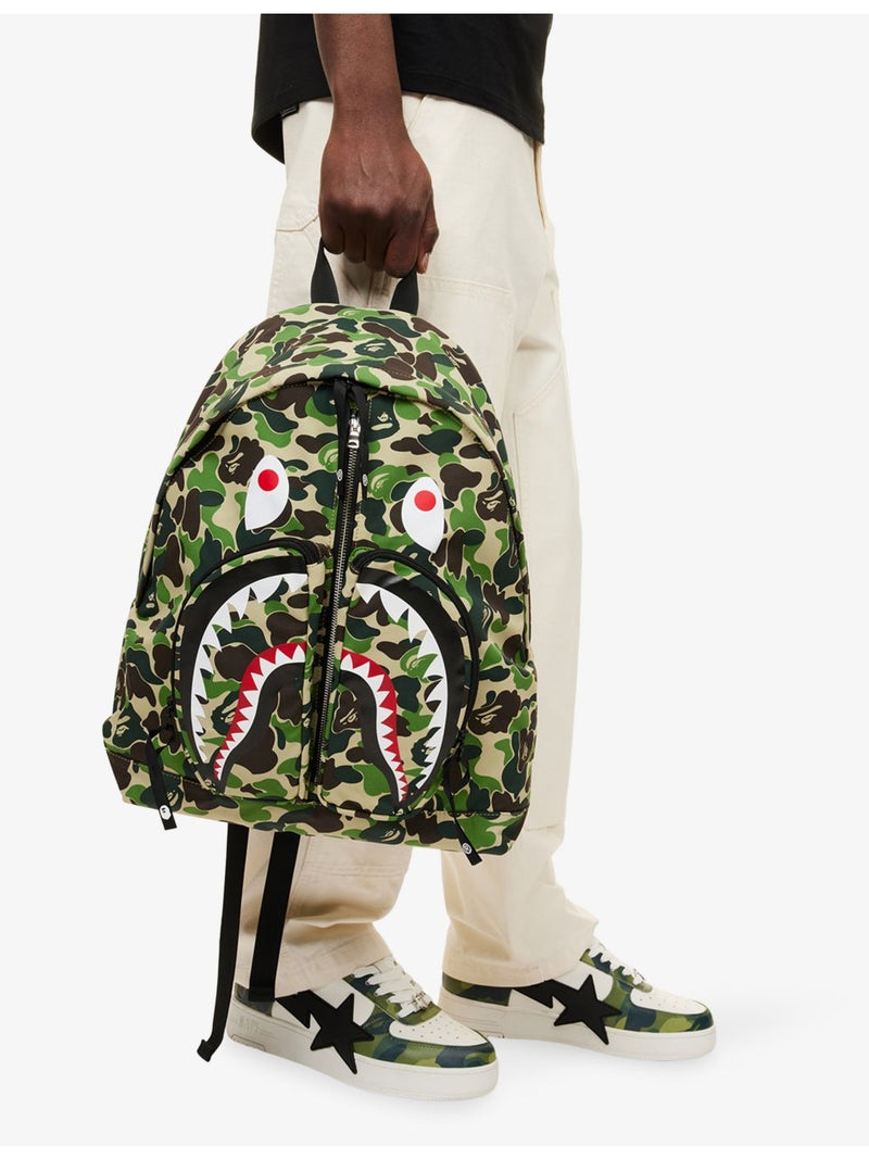 A Bathing Ape camo shark woven daypack - British product