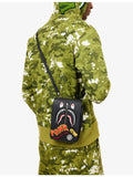 BAPE faux-leather mini bag with shark motif, imported from the UK