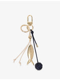Maje nautical leather bag charm with gold-toned hardware (British brand)