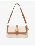 Miss M canvas and leather shoulder bag, UK version