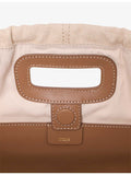 Maje canvas and leather tote bag with heart charms (British brand)
