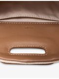 Maje Miss M mini canvas shoulder bag with leather trims (British brand)