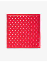 selfridges Maje Polka Dot-Pattern Cotton Bandana Scarf- Buy online at McGrocer