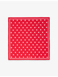 Maje polka dot cotton bandana scarf 58cm (British brand)