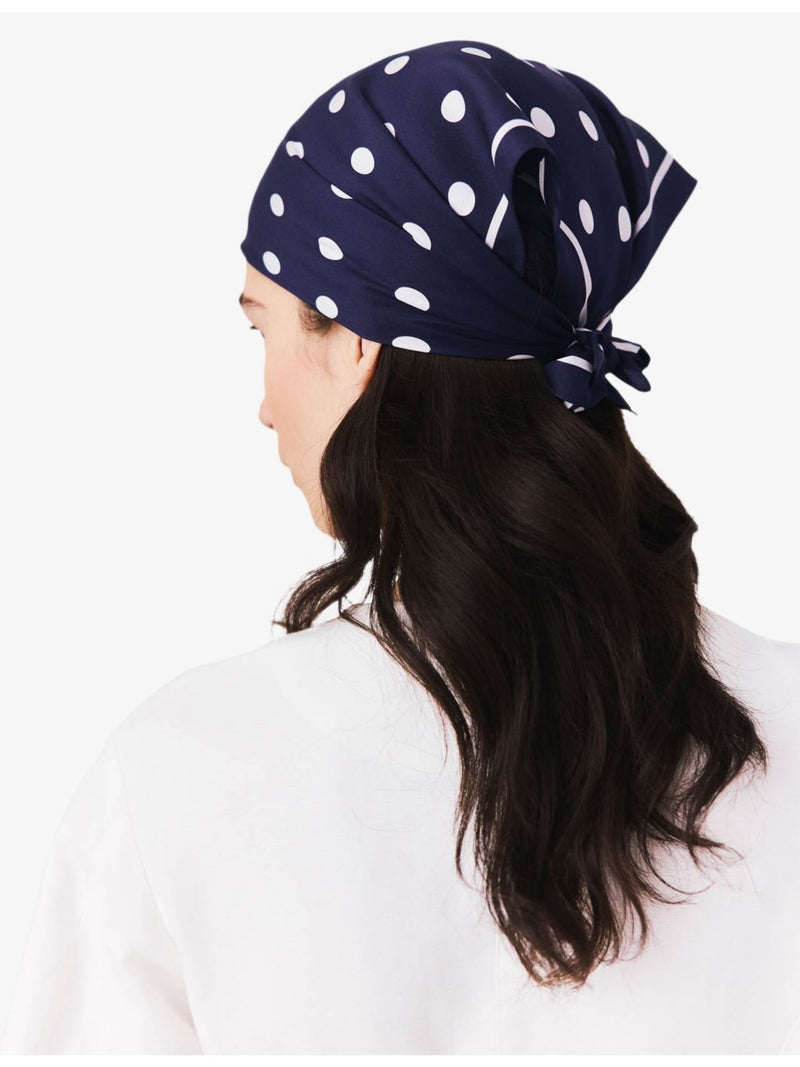 Maje polka-dot silk bandana scarf 58cm square (British brand)