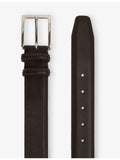 Boggi Milano leather belt with branded buckle, UK version