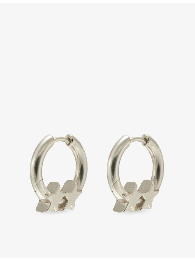 TWOJEYS sterling silver star motif hoop earrings 18mm, imported from the UK