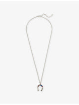 selfridges Twojeys Horseshoe Multi Stone Silver-Plated Brass Necklace 48-52cm- Buy online at McGrocer