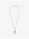 Twojeys silver-plated brass horseshoe necklace with cubic zirconia (British brand)