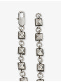 Twojeys studded cross necklace with silver-plated oxidised finish, imported from the UK