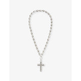 selfridges Twojeys Heavy Studded Cross Silver-Plated Brass Necklace, 57cm- Buy online at McGrocer