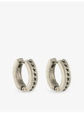 Twojeys 925 sterling silver hoop earrings with oxidised star pattern, UK version