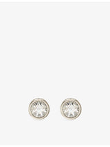 selfridges Twojeys Starline Stone 925 Sterling Silver Cubic Zirconia Stud Earrings- Buy online at McGrocer
