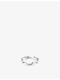 Sif Jakobs rhodium-plated 925 sterling silver cubic zirconia ring (British brand)