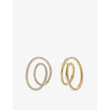 selfridges Sif Jakobs Spirale Due Grande 18ct Yellow Gold-Plated Sterling Silver Cubic Zirconia Stud Earrings- Buy online at McGrocer
