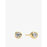 selfridges Sif Jakobs Sardinien Uno 18ct Yellow Gold-Plated Sterling Silver Cubic Zirconia Stud Earrings- Buy online at McGrocer