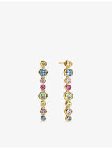 selfridges Sif Jakobs Sardinien Lungo Piccolo 18ct Yellow Gold-Plated Sterling Silver Cubic Zirconia Drop Earrings- Buy online at McGrocer
