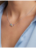 Sif Jakobs Sardinien Tre rhodium-plated cubic zirconia pendant necklace (British brand)
