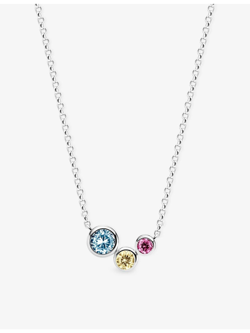 Sif Jakobs Sardinien Tre rhodium-plated cubic zirconia pendant necklace (British brand)