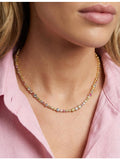 Sif Jakobs Sardinien Altro 18ct gold-plated silver cubic zirconia necklace - British product