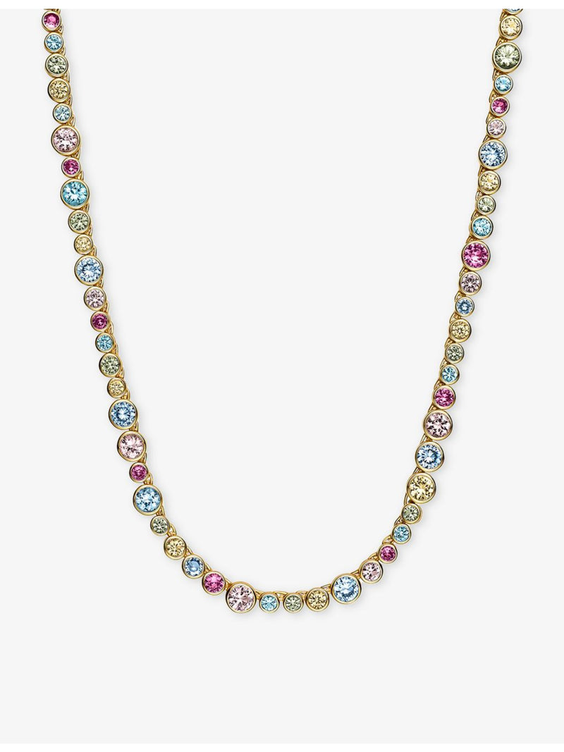 Sif Jakobs Sardinien Altro 18ct gold-plated silver cubic zirconia necklace - British product