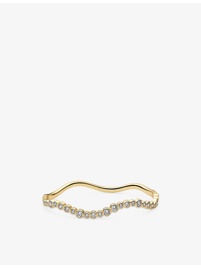 Sif Jakobs Sardinien bangle, gold plated silver cubic zirconia - British product
