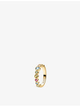 selfridges Sif Jakobs Sardinien 18ct Gold-Plated 925 Sterling-Silver and Multicoloured Cubic Zirconia Ring- Buy online at McGrocer