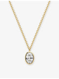 Sif Jakobs Sardinien oval pendant necklace gold-plated cubic zirconia, UK version