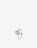 Sif Jakobs Sardinien Ovale Grande Rhodium Plated Sterling Silver and Zirconia Ring