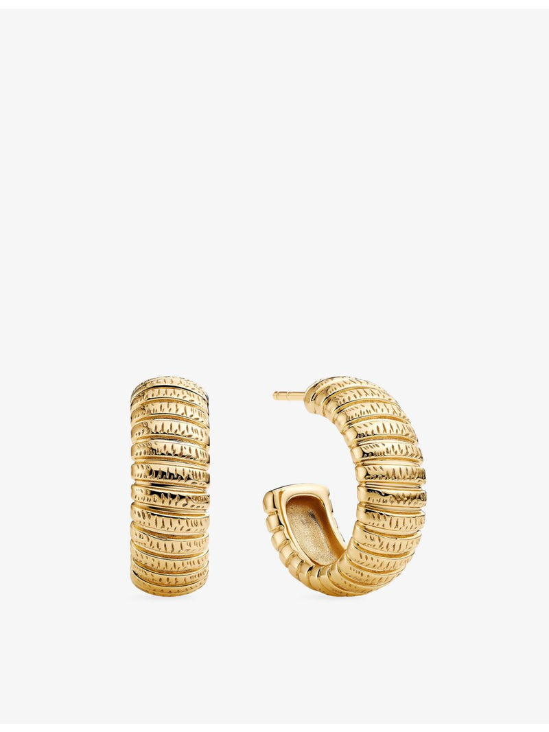 Sif Jakobs 18ct gold-plated sterling silver hoop earrings 2.2cm, UK version
