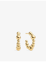selfridges Sif Jakobs Bormio Circolo Piccolo 18ct Yellow Gold-Plated Sterling Silver Hoop Earrings- Buy online at McGrocer