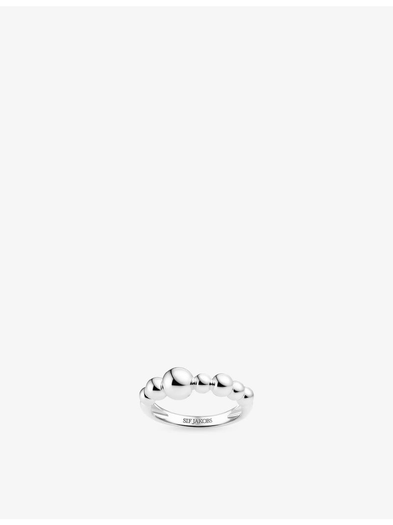 Sif Jakobs Bormio rhodium-plated 925 sterling silver ring (British brand)