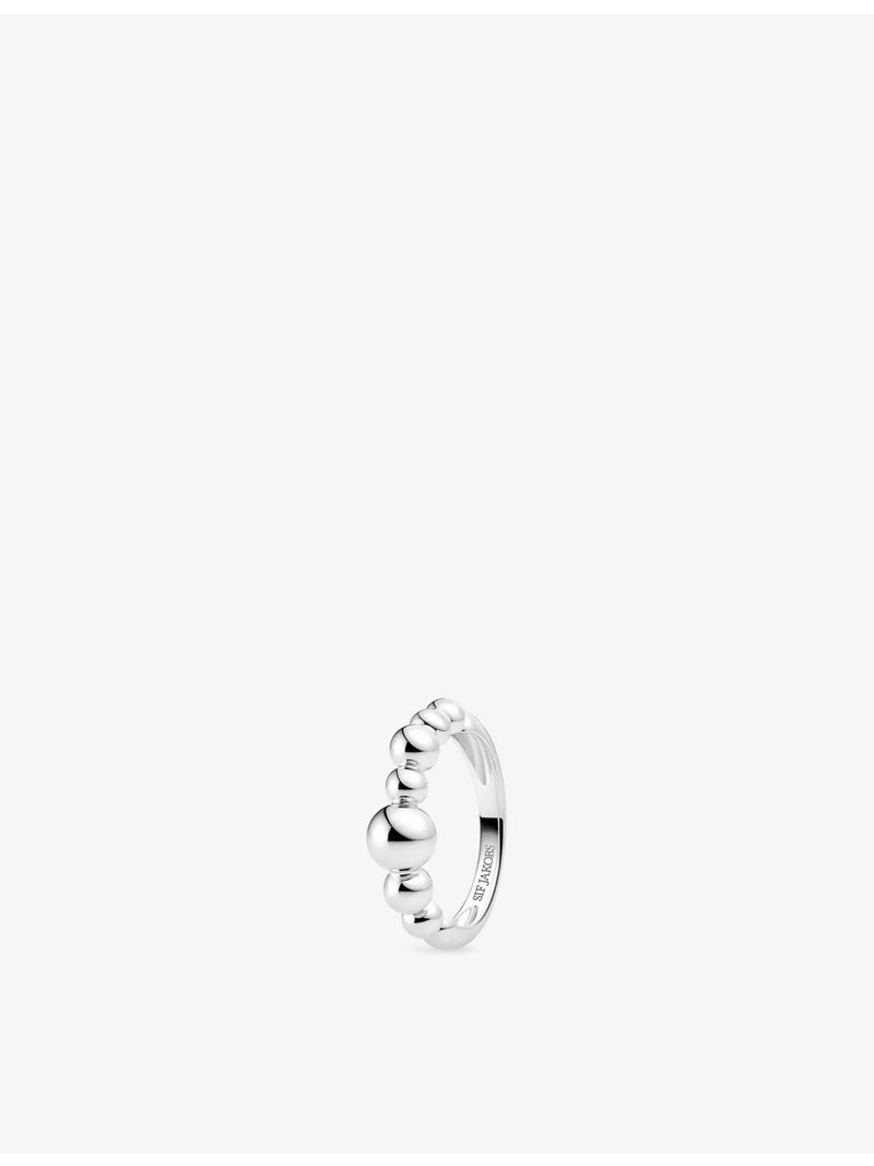 Sif Jakobs Bormio rhodium-plated 925 sterling silver ring (British brand)