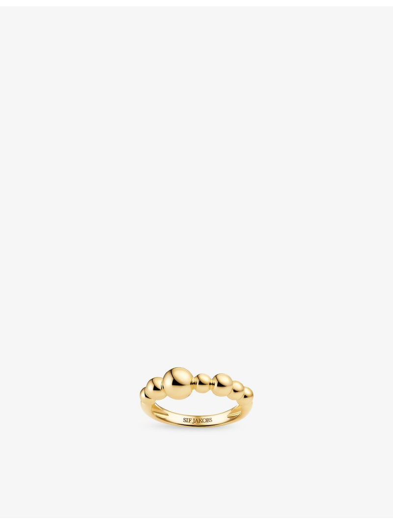 Sif Jakobs Bormio 18ct gold-plated sterling silver ring (British brand)