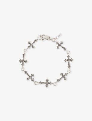 Emanuele Bicocchi Rose Multi-Cross Sterling Silver Bracelet