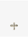Emanuele Bicocchi rose cross sterling silver ring, imported from the UK