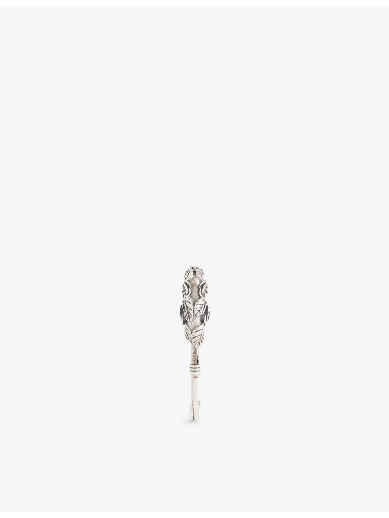 Emanuele Bicocchi sterling silver rose drop earring 4cm, UK version