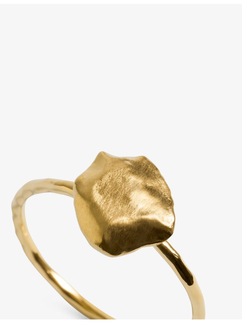 Monica Vinader Fragments Bold 18ct vermeil stacking ring, UK version